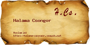 Halama Csongor névjegykártya